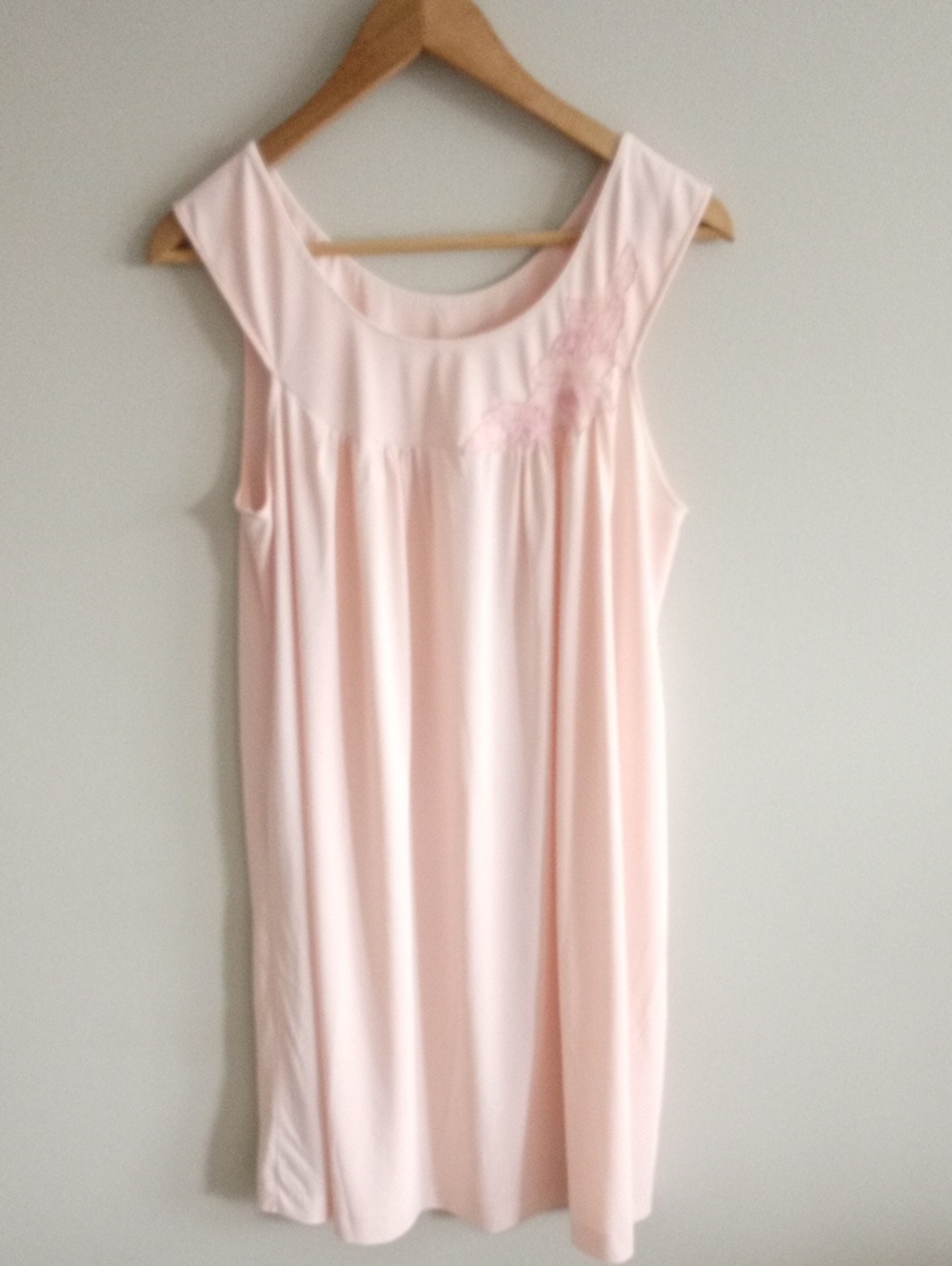 70s Lorraine Vintage Nylon Nightgown Size Medium Peach Pink